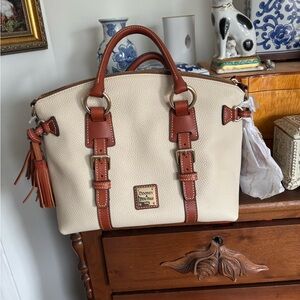 Dooney & Bourke Tan and Brown Satchel